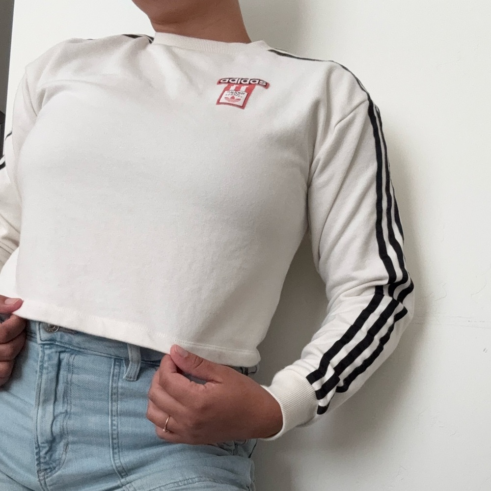 Women's White Adidas Sweatshirt